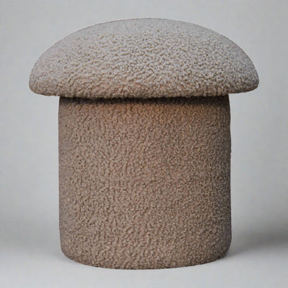 LeisureLedge Mud Boucle Mushroom Footstool