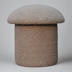 LeisureLedge Mud Boucle Mushroom Footstool