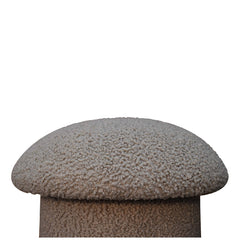 LeisureLedge Mud Boucle Mushroom Footstool
