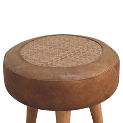 CushCorner Seagrass Buffalo Footstool
