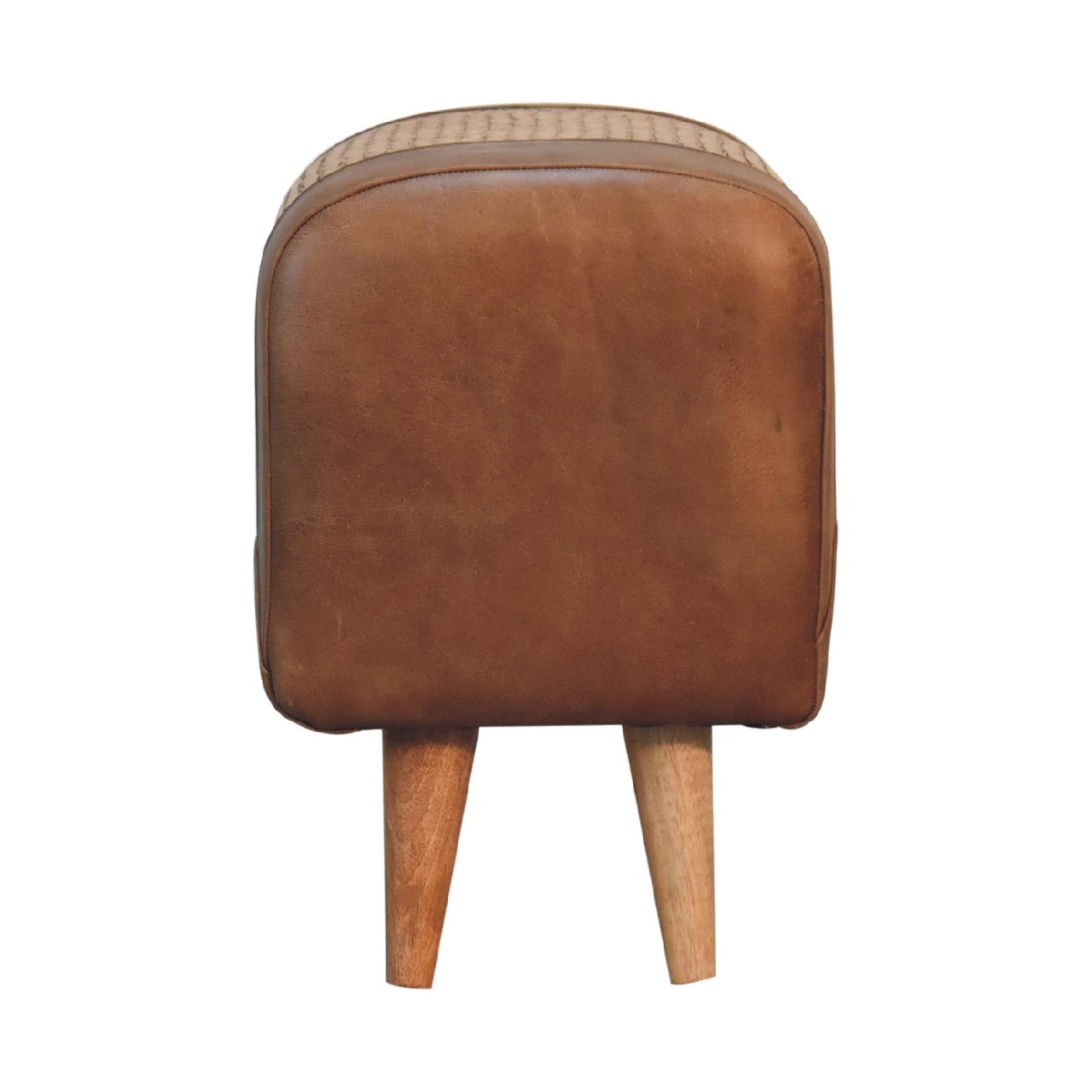 SereneStool Seagrass Buffalo Square Footstool