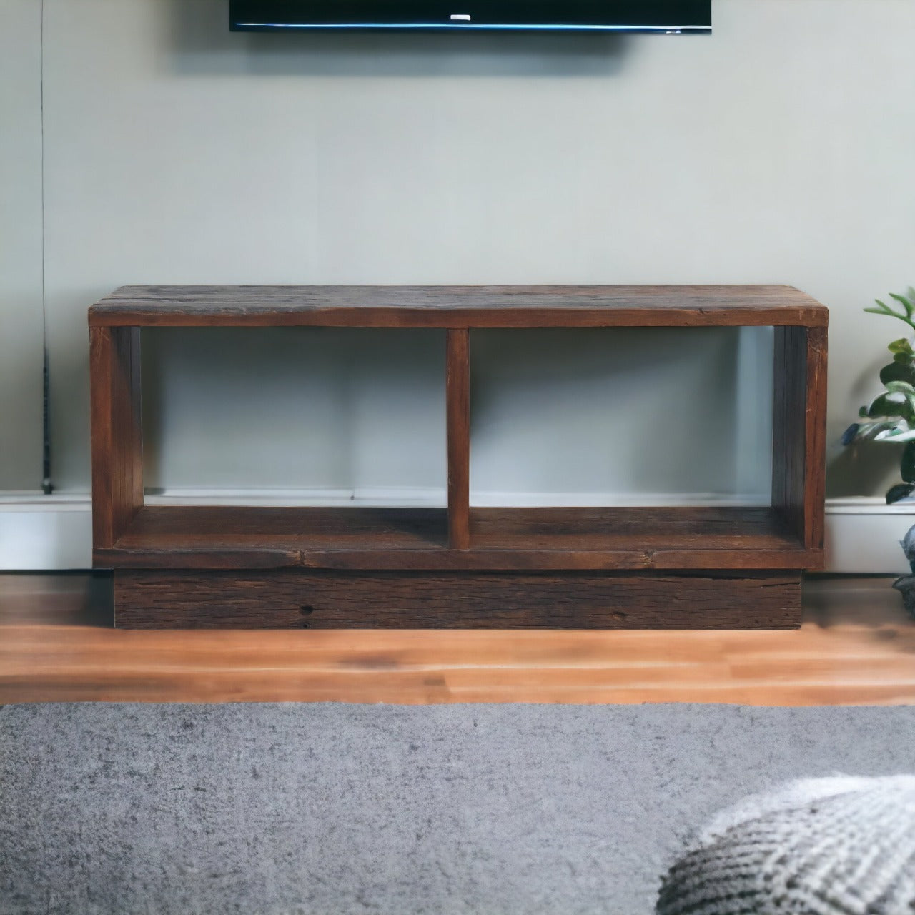 LuxeLounge Reclaimed Cube TV Stand