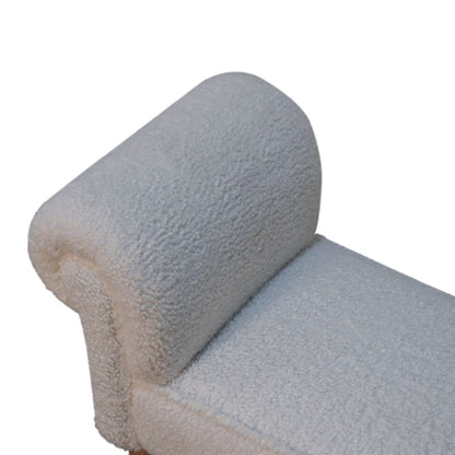 Supper Bench White Boucle Bedroom Bench