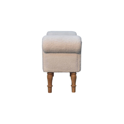 Supper Bench White Boucle Bedroom Bench