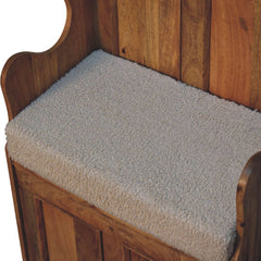 Chew Seat Cream Boucle Mini Monks Bench