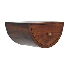 Finley Chestnut Crescent Floating Bedside - Furniture One Shop