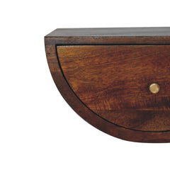 Finley Chestnut Crescent Floating Bedside - Furniture One Shop