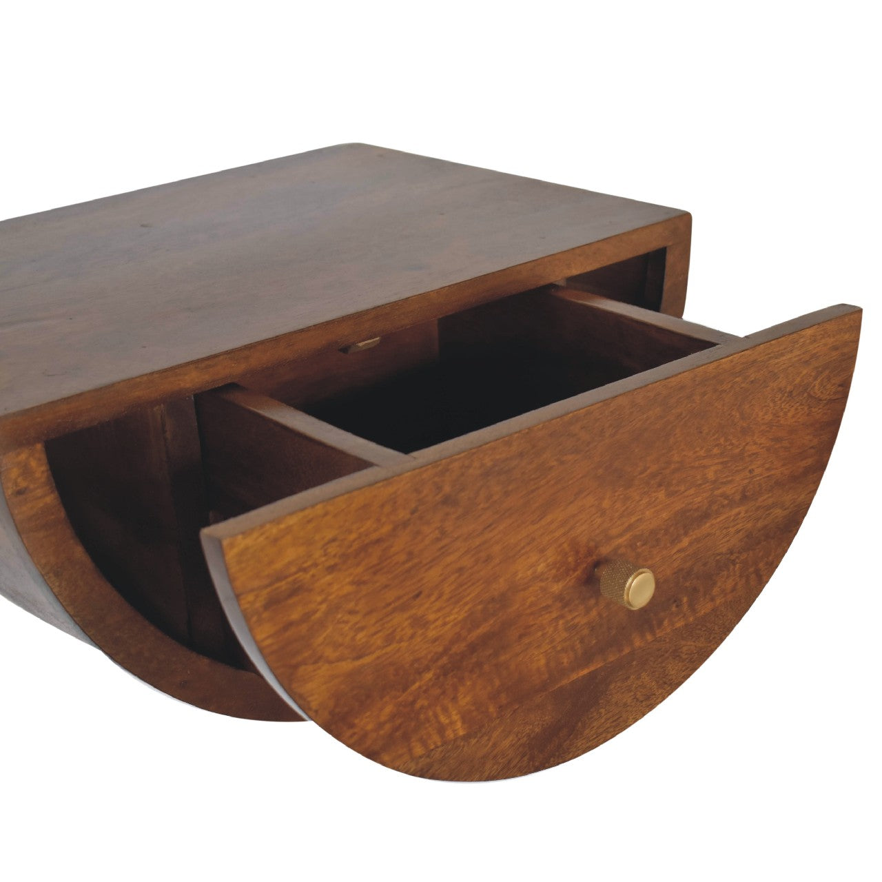 Finley Chestnut Crescent Floating Bedside