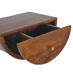 Finley Chestnut Crescent Floating Bedside - Furniture One Shop