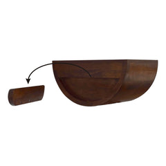 Finley Chestnut Crescent Floating Bedside - Furniture One Shop