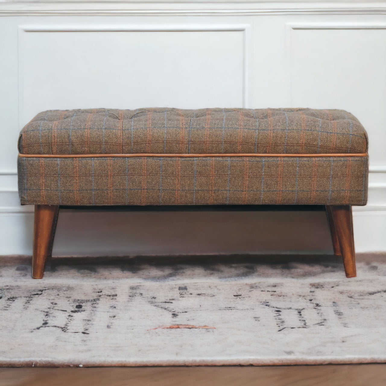Bite Seat Multi Tweed Buffalo Pipe Bench - Furniture One Shop