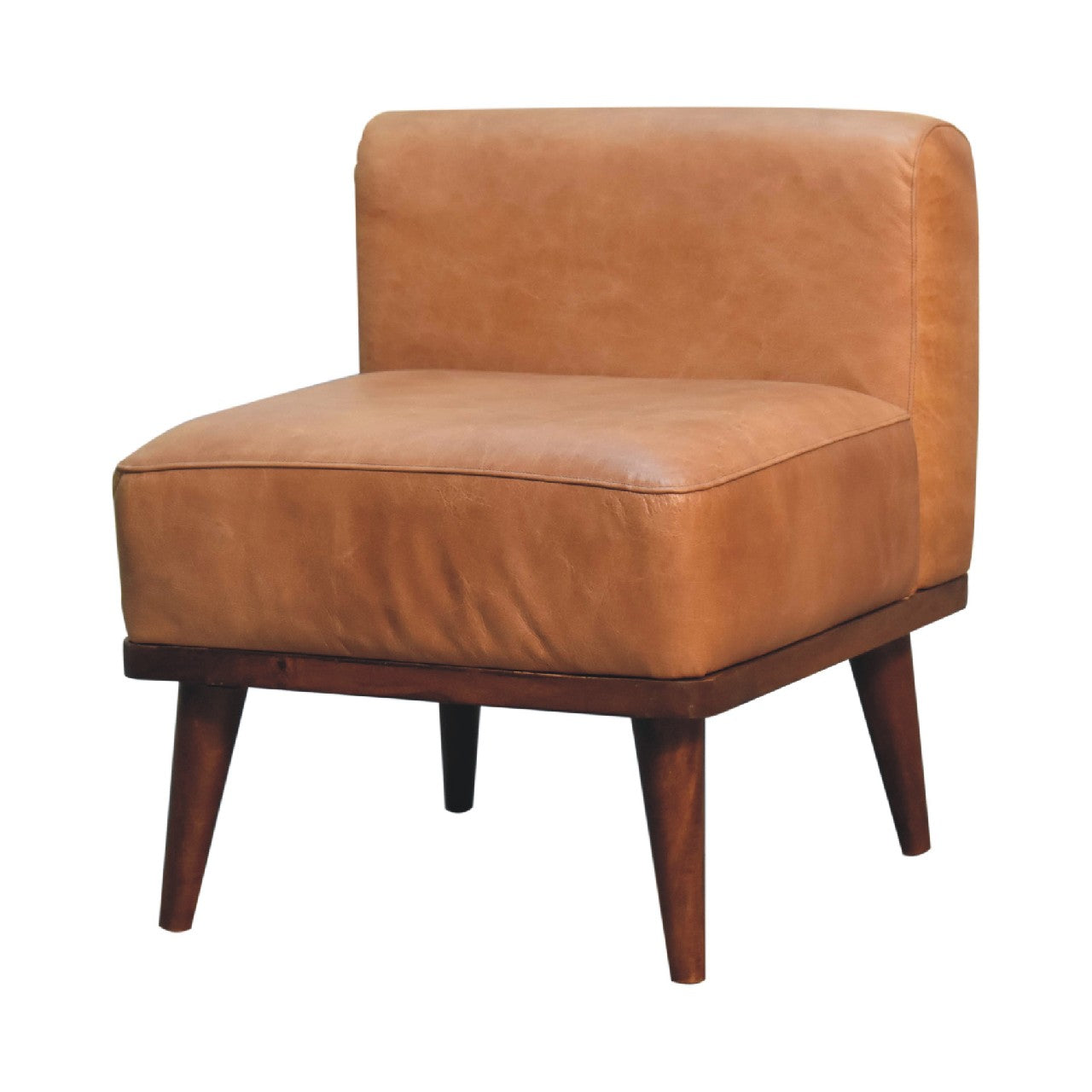 PeacePerch Tan Buffalo Backrest Footstool