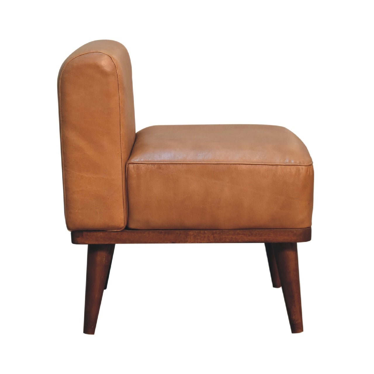 PeacePerch Tan Buffalo Backrest Footstool