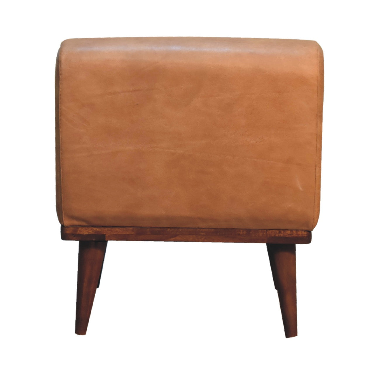 PeacePerch Tan Buffalo Backrest Footstool