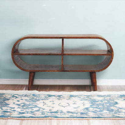 VogueVortex Moda Chestnut TV Stand - Furniture One Shop