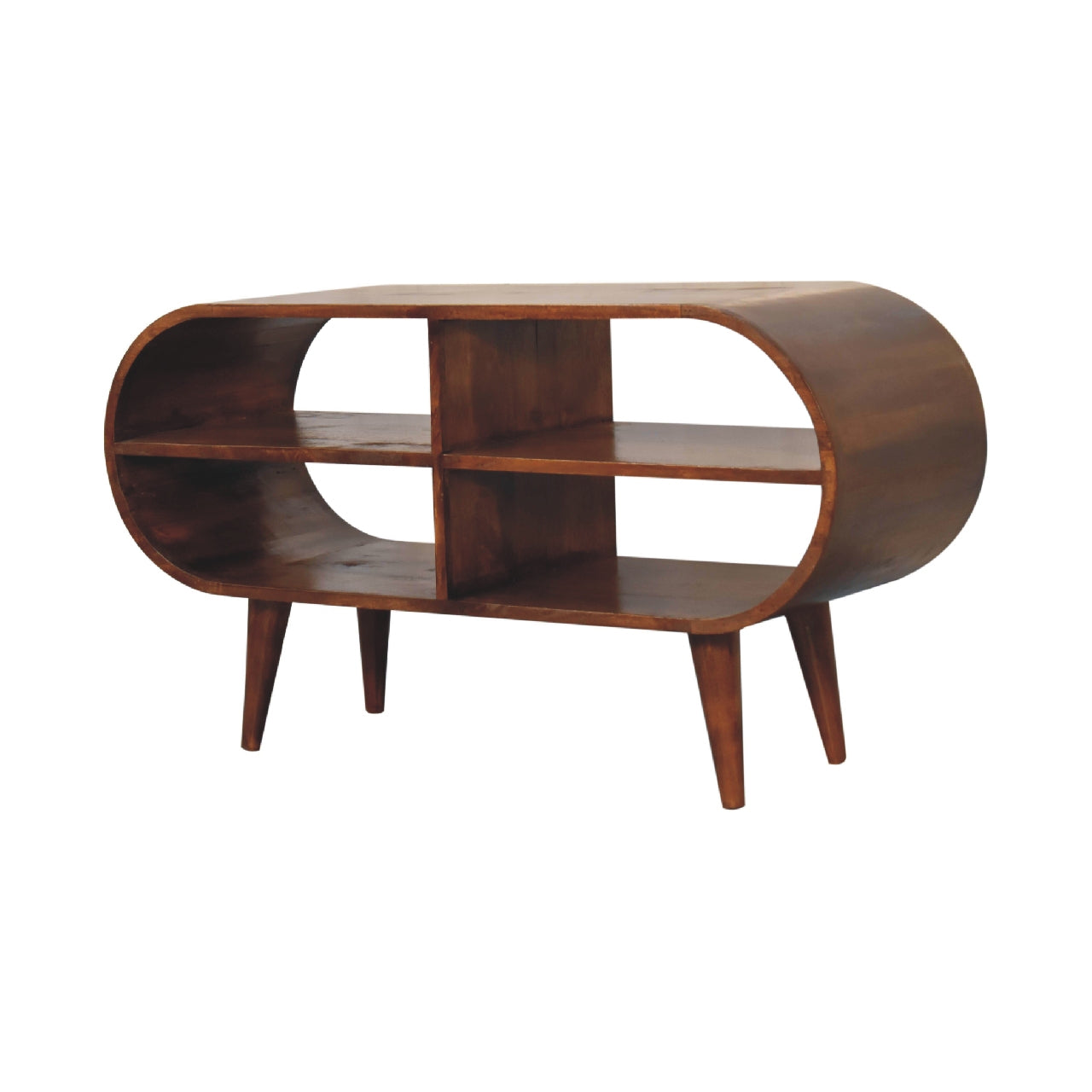 VogueVortex Moda Chestnut TV Stand