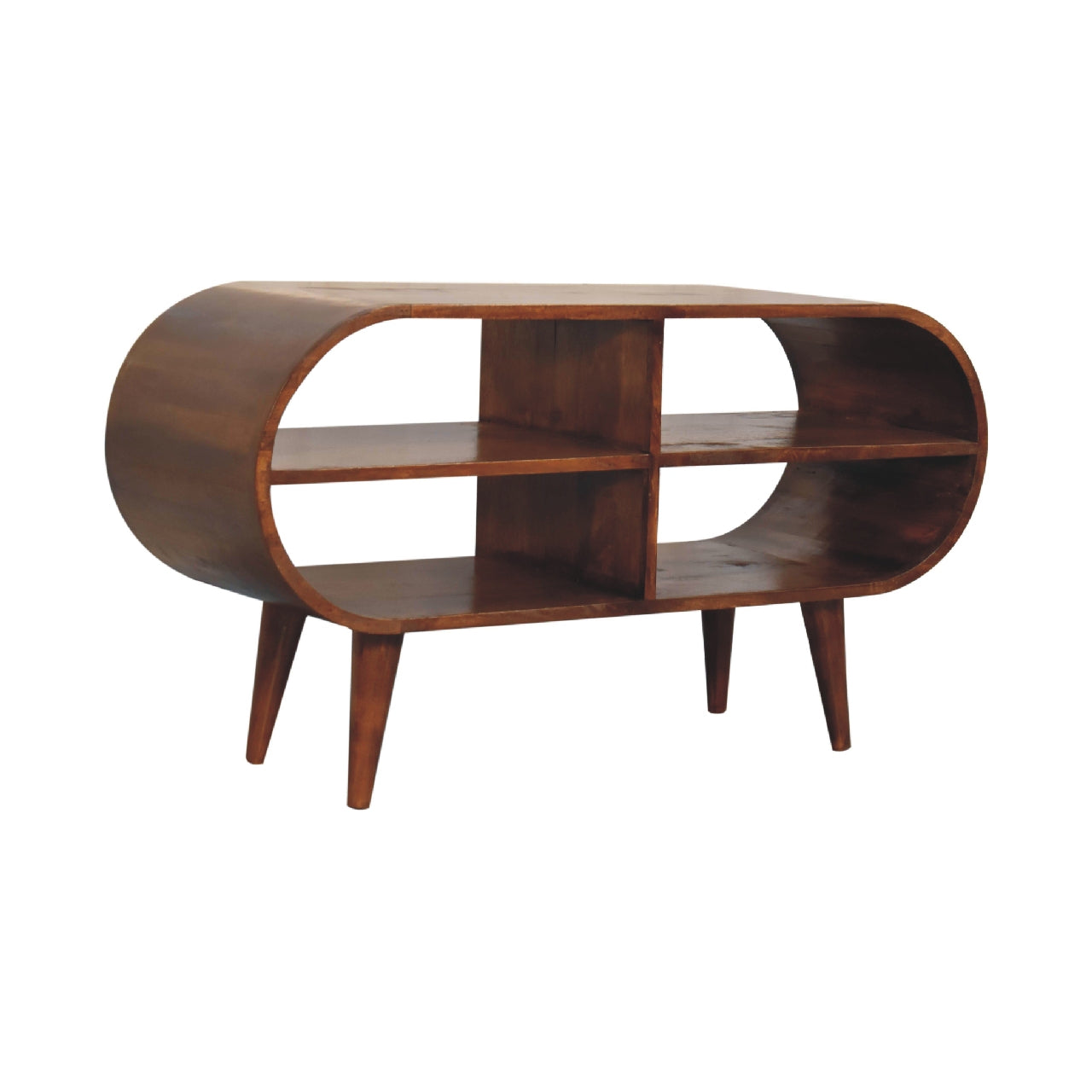 VogueVortex Moda Chestnut TV Stand