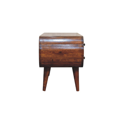 ClassyCharm Chestnut Circular TV Stand - Furniture One Shop