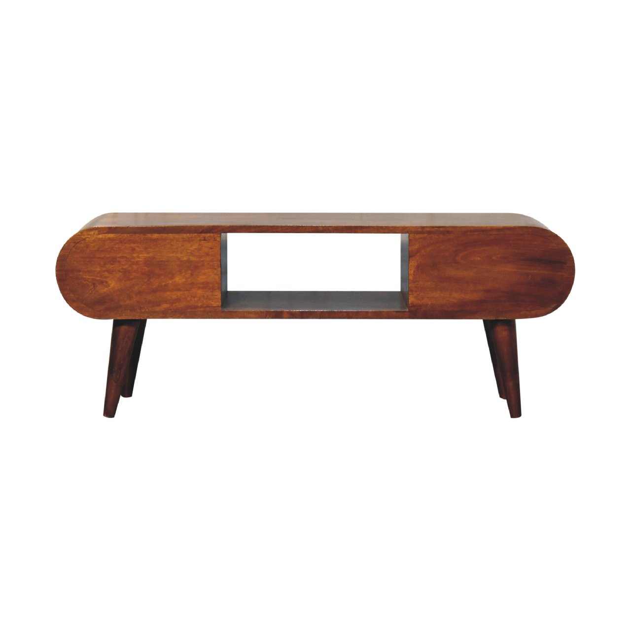 Theron Chestnut Circular TV Unit