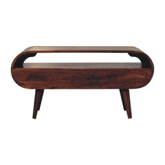 Theo Chestnut Circular TV Stand