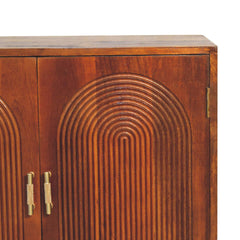 Chestnut Carved Ball Cabinet - Furniture One Shop