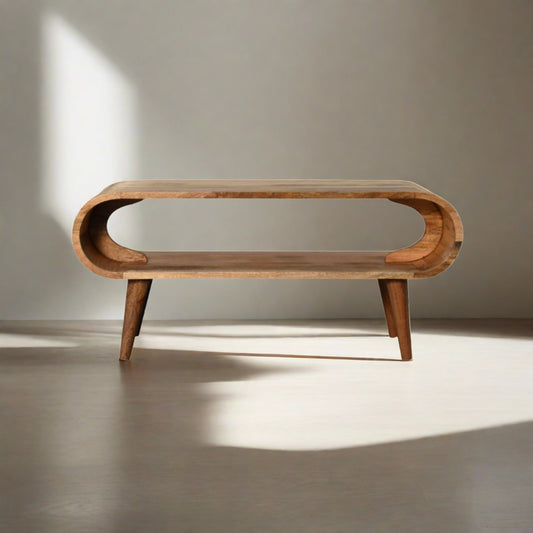 Aurora Amaya Nordic Style Oak-ish Coffee Table - Furniture One Shop