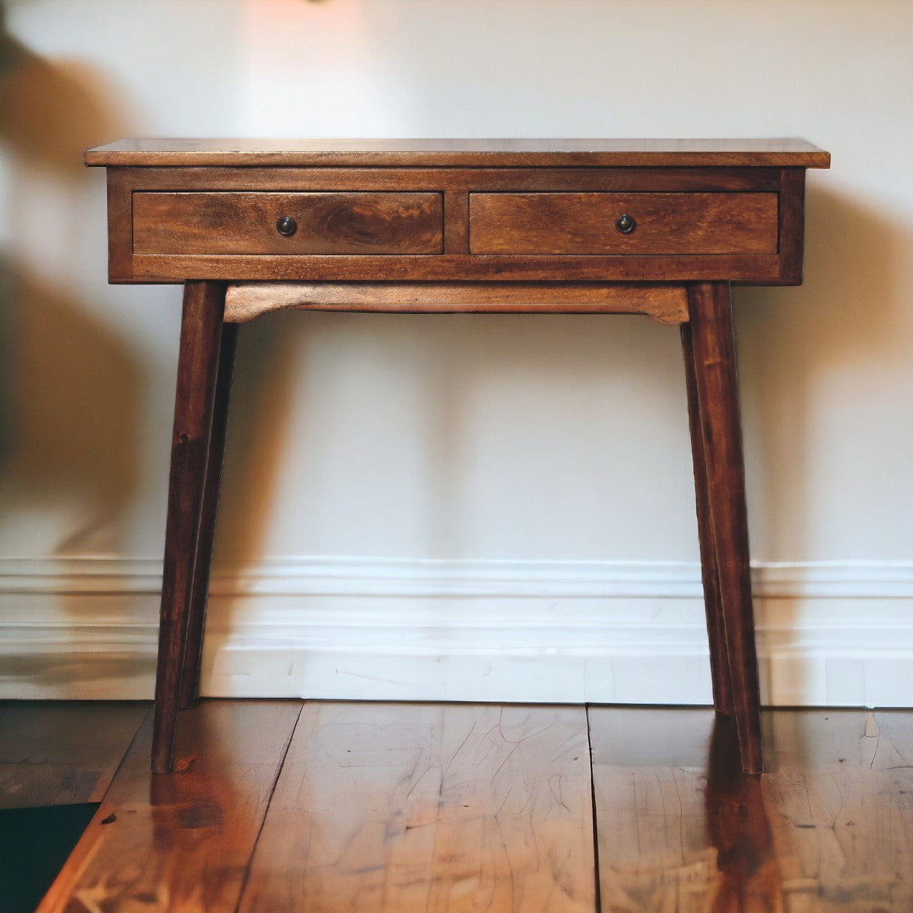 Classic Table Chestnut 2 Drawer Console Table