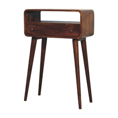 Sophisticated Console Chestnut Nordic Style One Drawer & One Open Slot Console Table