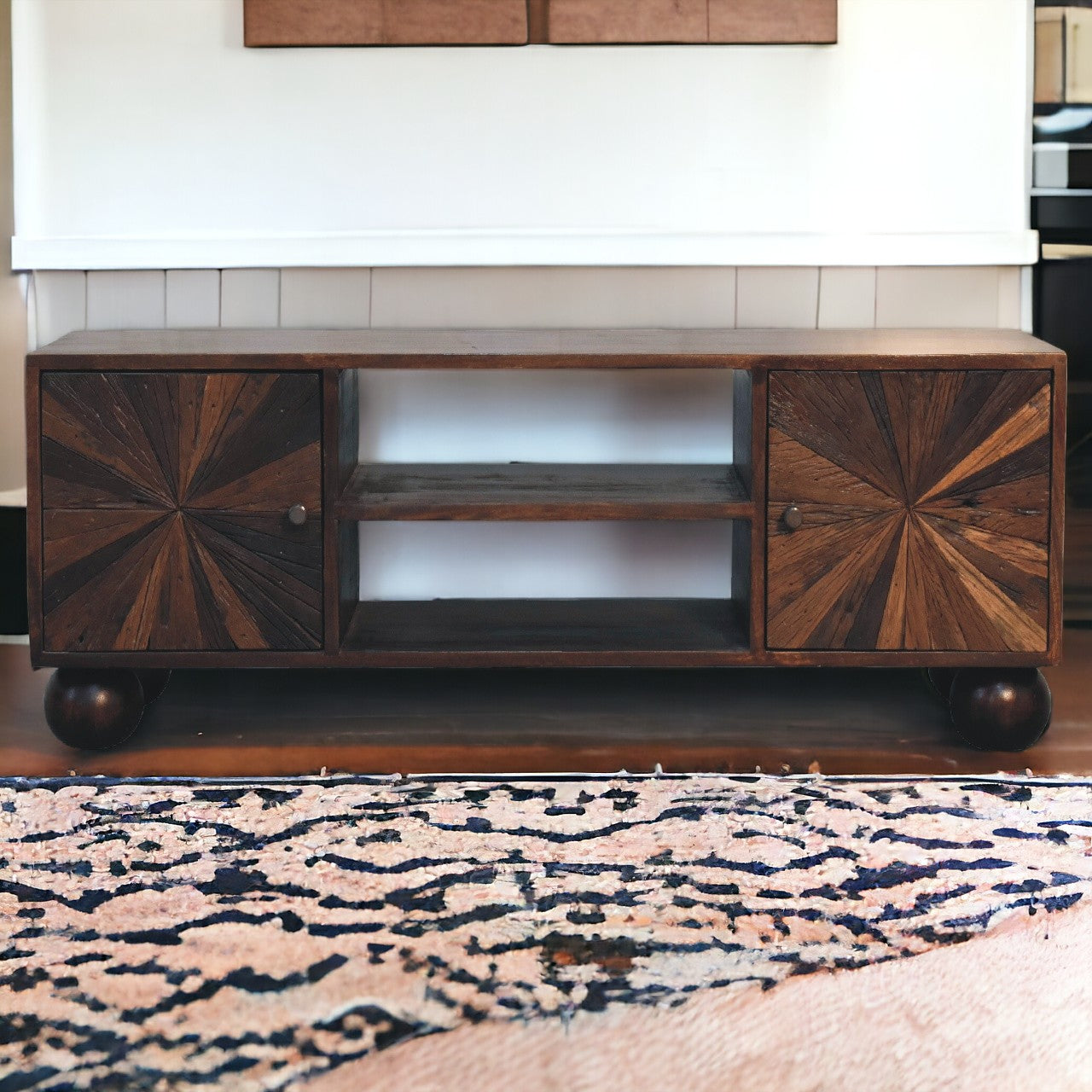 Vin Sunrise Ball Walnut TV Unit