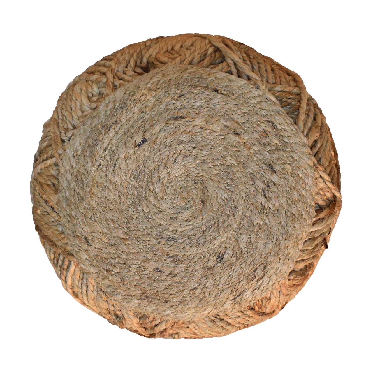 CosyCrest Jute Fiber Footstool Small Pattern
