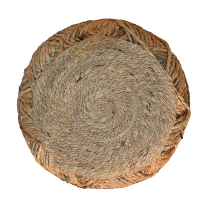 CosyCrest Jute Fiber Footstool Small Pattern