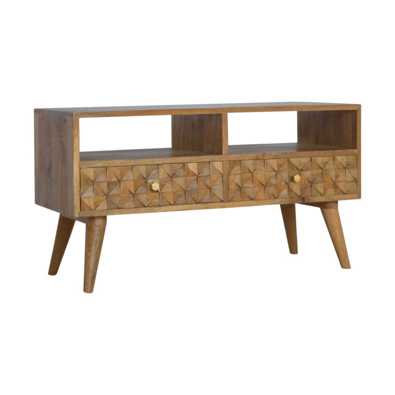 Bali Diamond Carved TV Unit