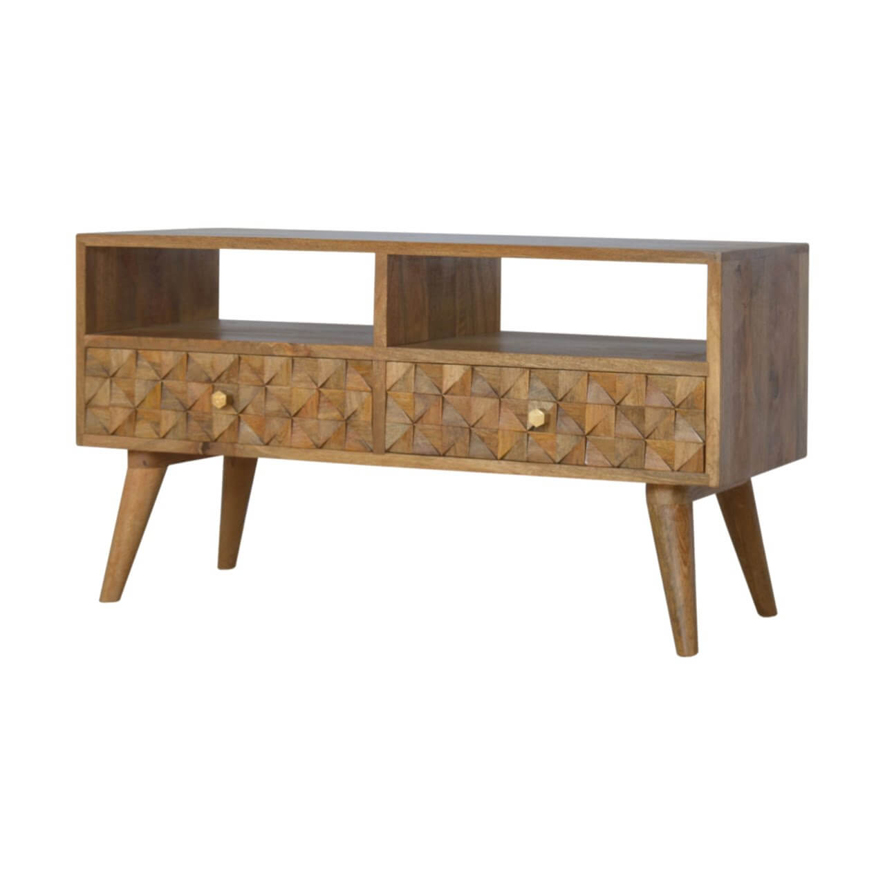 Bali Diamond Carved TV Unit