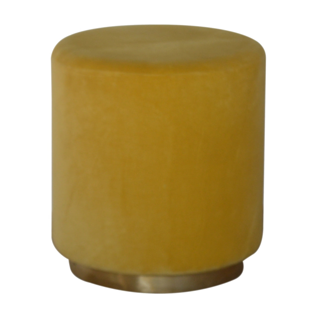 RestRise Mustard Velvet Footstool with Gold Base