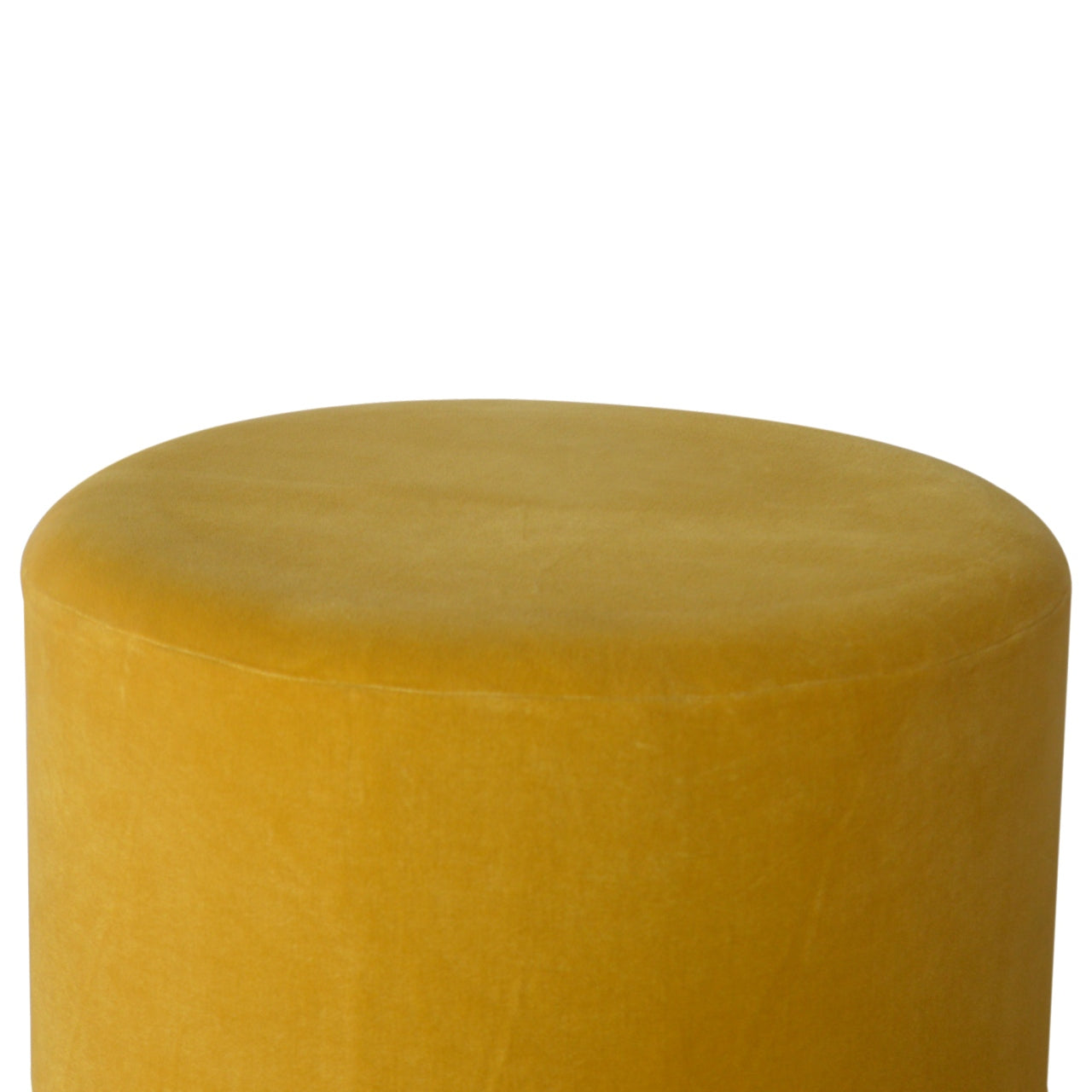 RestRise Mustard Velvet Footstool with Gold Base