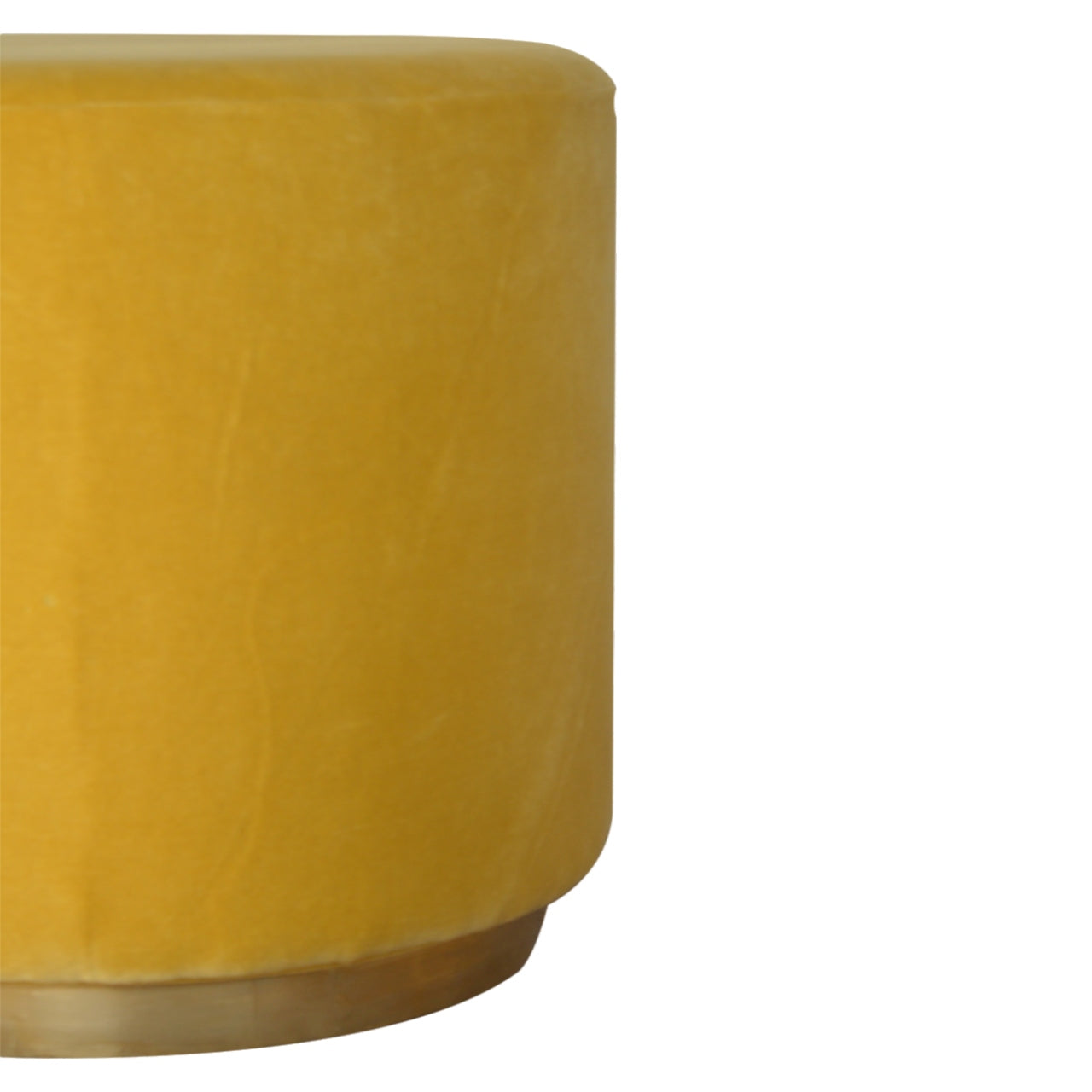 RestRise Mustard Velvet Footstool with Gold Base