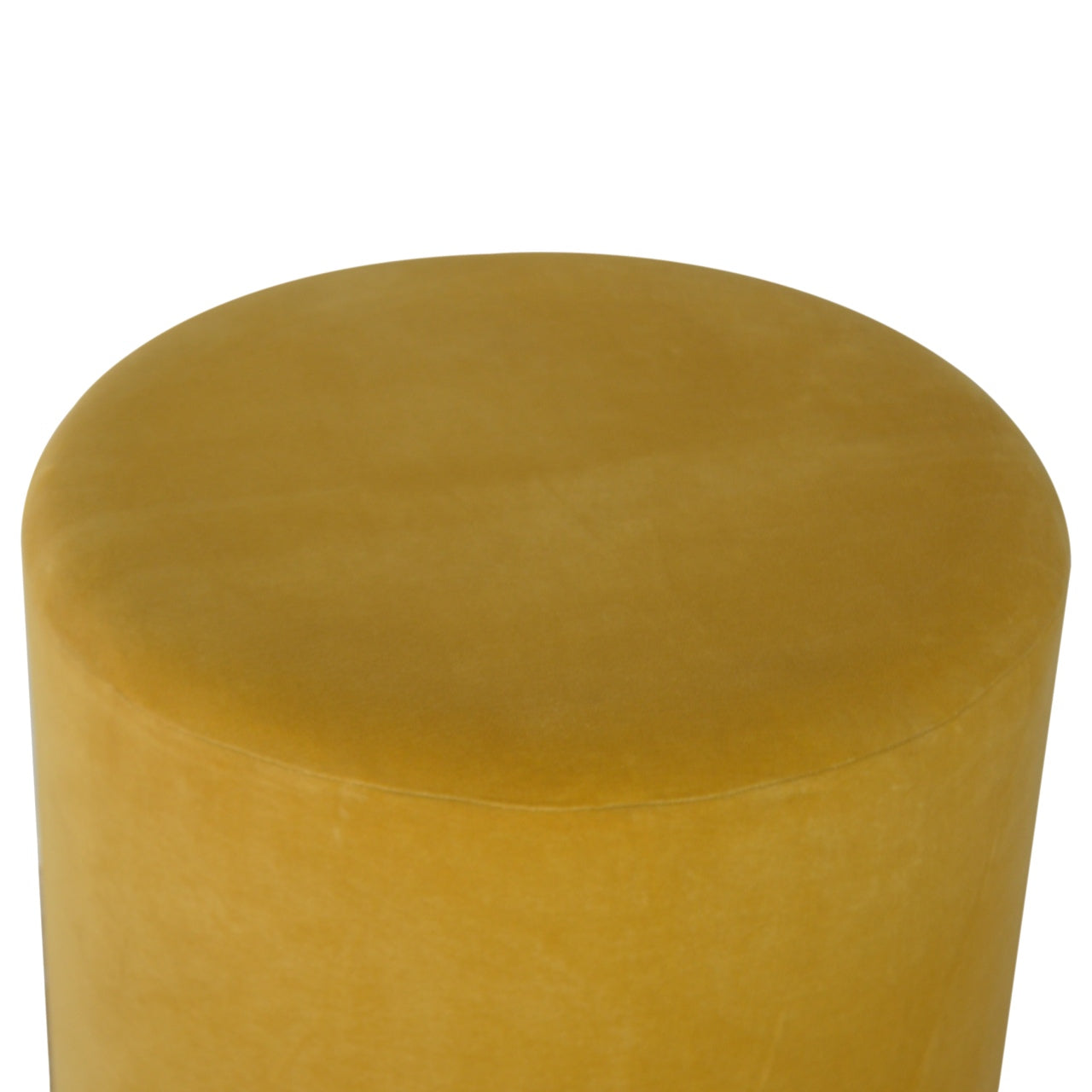 RestRise Mustard Velvet Footstool with Gold Base