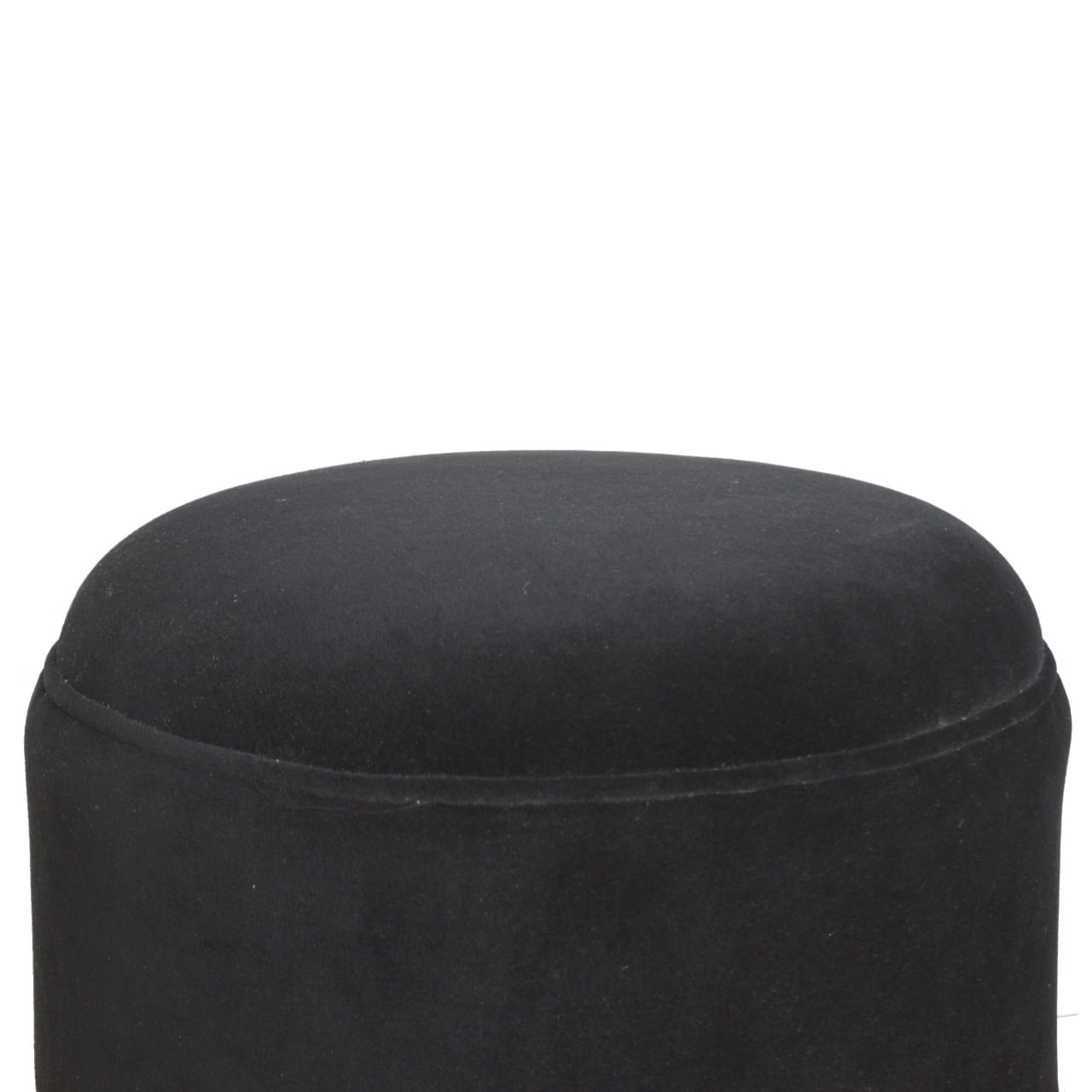 ComfyCube Black Velvet Nordic Style Footstool