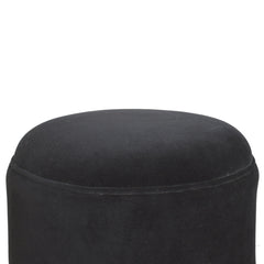 ComfyCube Black Velvet Nordic Style Footstool - Furniture One Shop