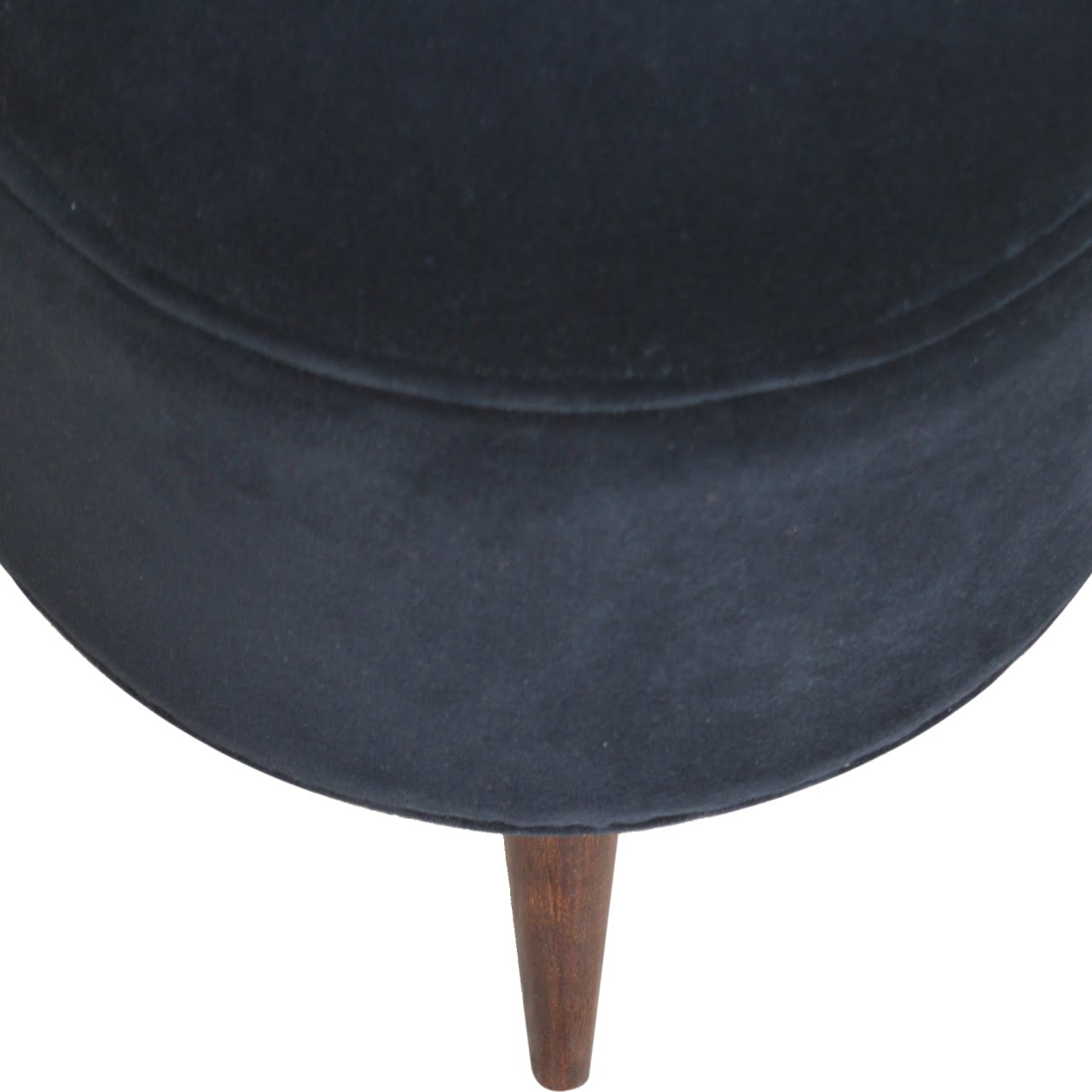 ComfyCube Black Velvet Nordic Style Footstool