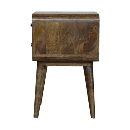 Grosvenor Curved Classic Grey Washed Bedside