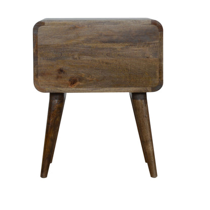 Grosvenor Curved Classic Grey Washed Bedside