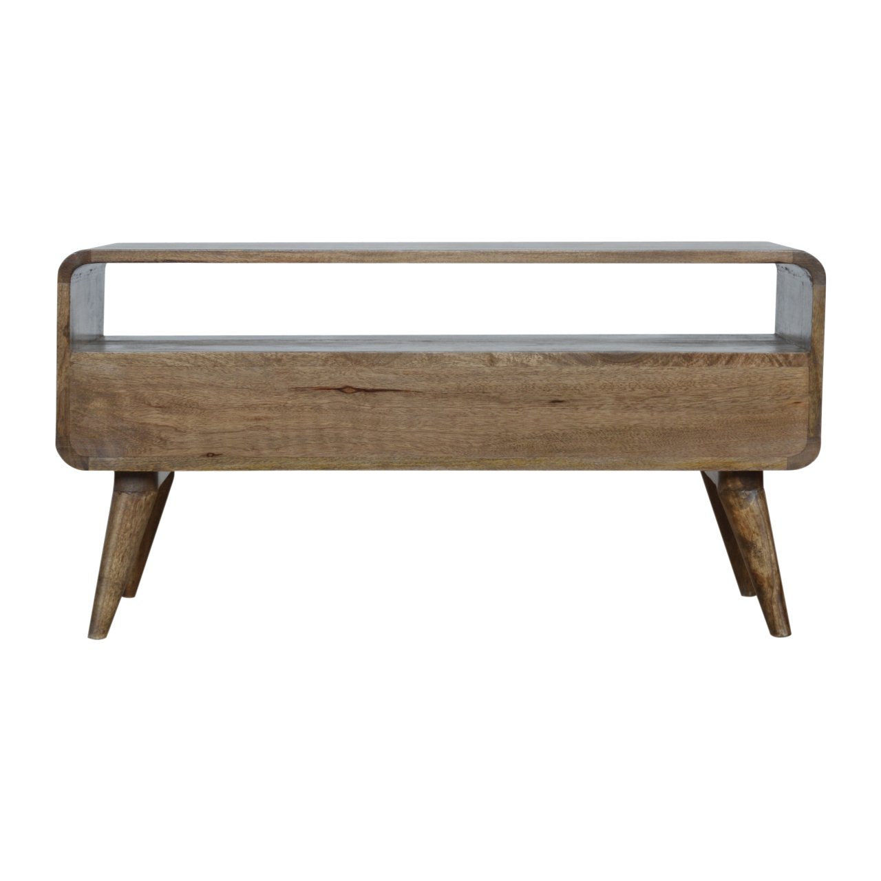 VerveVision Curved Grey Washed TV Stand