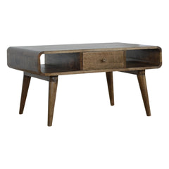 Zen Curved Grey Washed Coffee Table - Furniture One Shop