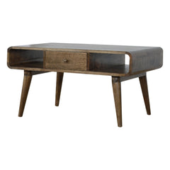 Zen Curved Grey Washed Coffee Table - Furniture One Shop