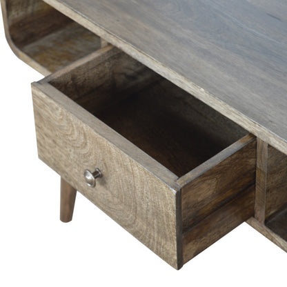 Zen Curved Grey Washed Coffee Table - Furniture One Shop