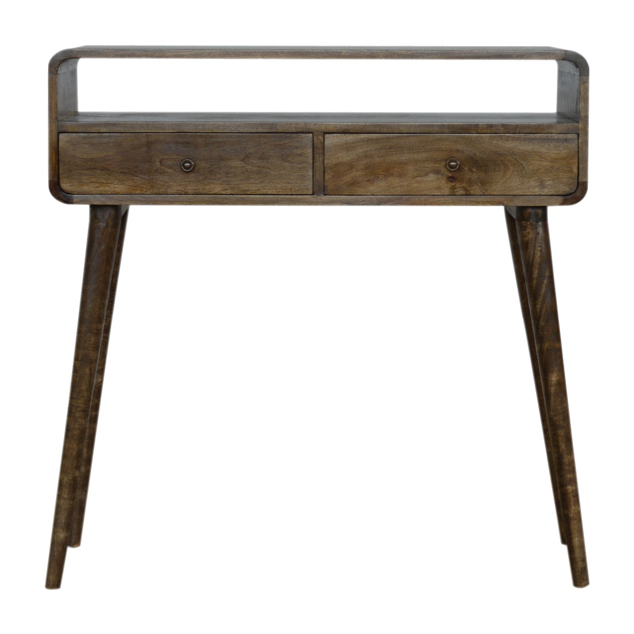 Luxury Console Curved Grey-wash Console Table