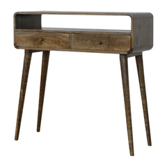 Luxury Console Curved Grey-wash Console Table - Furniture One Shop