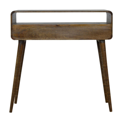 Luxury Console Curved Grey-wash Console Table - Furniture One Shop