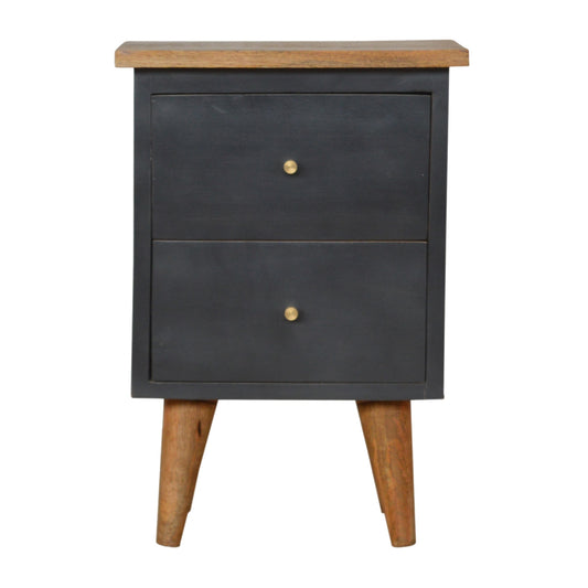 Portman Charcoal Black Hand Painted Bedside